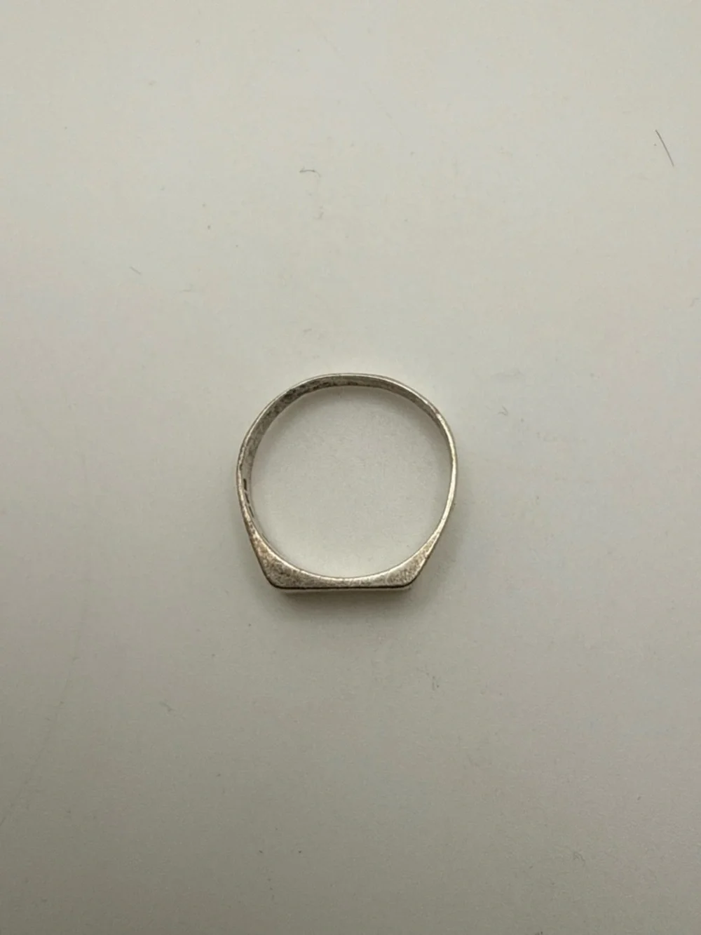 Sterling Silver Minimalist Flat Band Ring - Silver